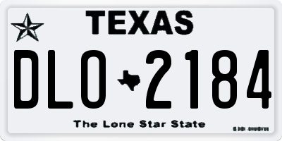 TX license plate DLO2184