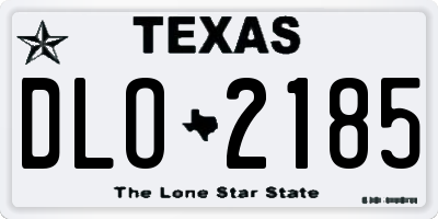 TX license plate DLO2185