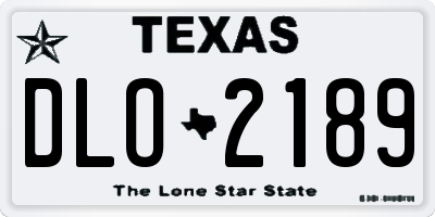 TX license plate DLO2189