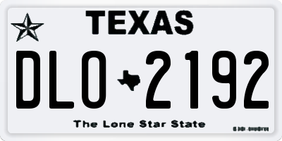 TX license plate DLO2192