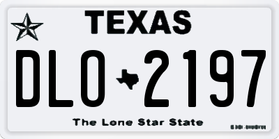 TX license plate DLO2197