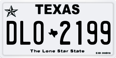 TX license plate DLO2199
