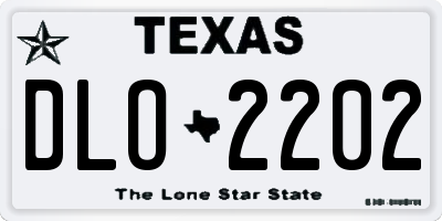 TX license plate DLO2202
