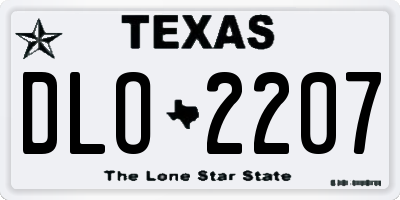 TX license plate DLO2207