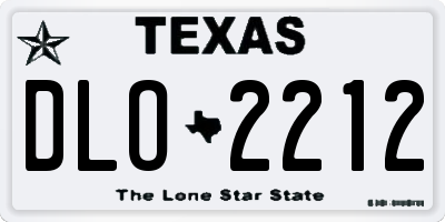 TX license plate DLO2212