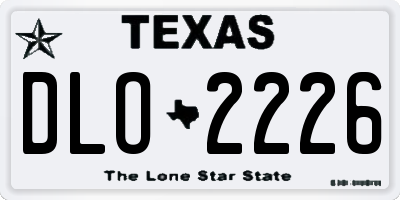 TX license plate DLO2226