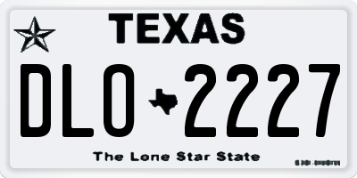 TX license plate DLO2227