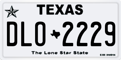 TX license plate DLO2229