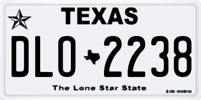 TX license plate DLO2238