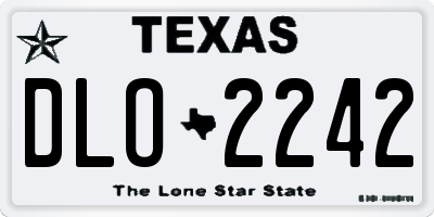 TX license plate DLO2242