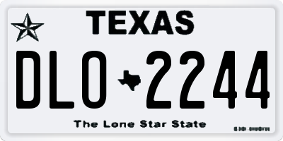 TX license plate DLO2244