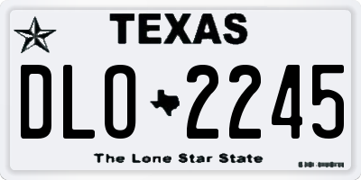 TX license plate DLO2245