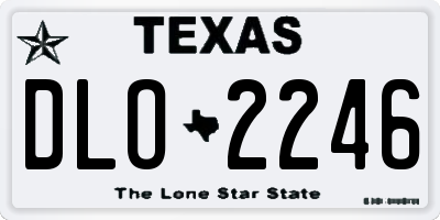 TX license plate DLO2246