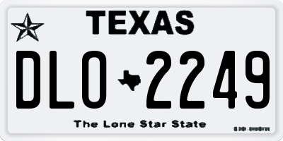 TX license plate DLO2249