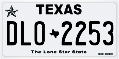 TX license plate DLO2253