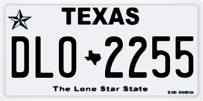 TX license plate DLO2255