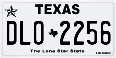 TX license plate DLO2256
