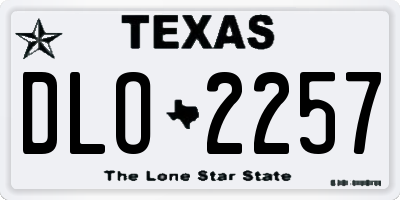 TX license plate DLO2257