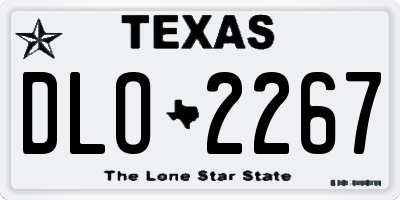 TX license plate DLO2267