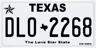 TX license plate DLO2268