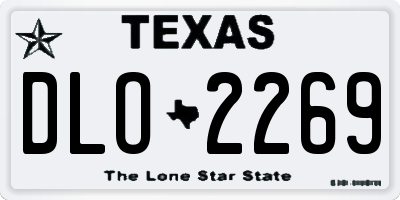 TX license plate DLO2269
