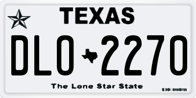 TX license plate DLO2270