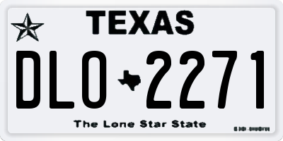 TX license plate DLO2271