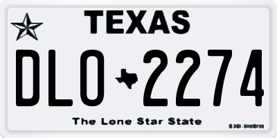 TX license plate DLO2274