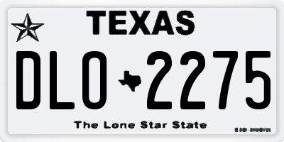 TX license plate DLO2275