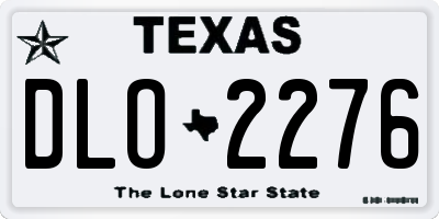 TX license plate DLO2276