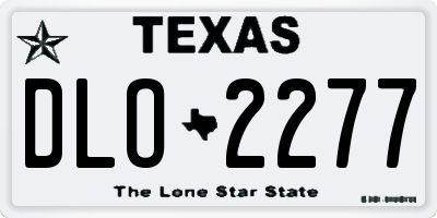 TX license plate DLO2277