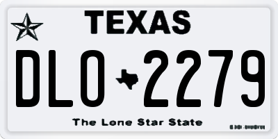 TX license plate DLO2279