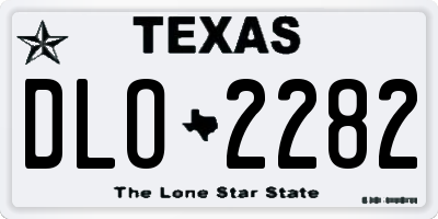 TX license plate DLO2282