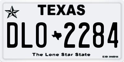 TX license plate DLO2284
