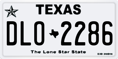 TX license plate DLO2286