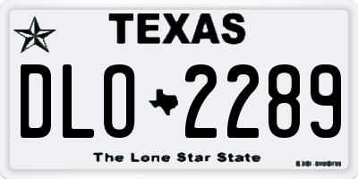TX license plate DLO2289
