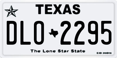 TX license plate DLO2295
