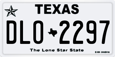 TX license plate DLO2297