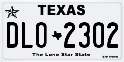 TX license plate DLO2302