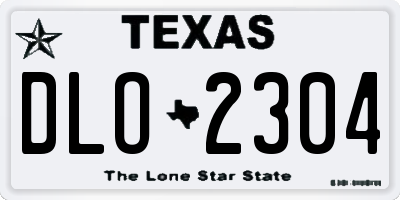 TX license plate DLO2304