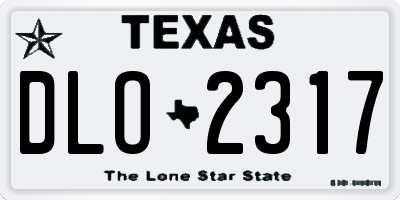 TX license plate DLO2317