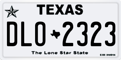 TX license plate DLO2323