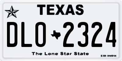 TX license plate DLO2324
