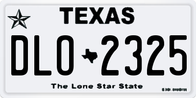 TX license plate DLO2325