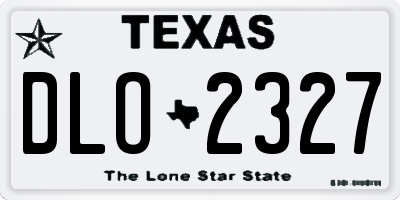 TX license plate DLO2327