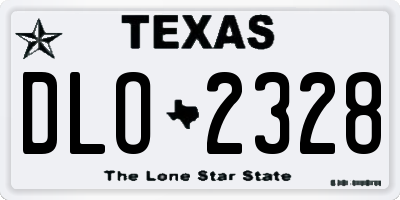 TX license plate DLO2328