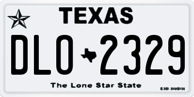 TX license plate DLO2329