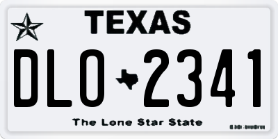 TX license plate DLO2341