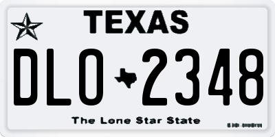 TX license plate DLO2348