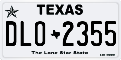 TX license plate DLO2355
